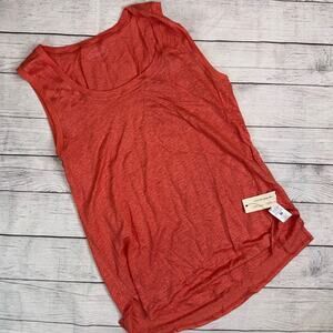 Intimissimi NWT Women's 100% Flax Linen Tank Top in Dark Peach Size Small